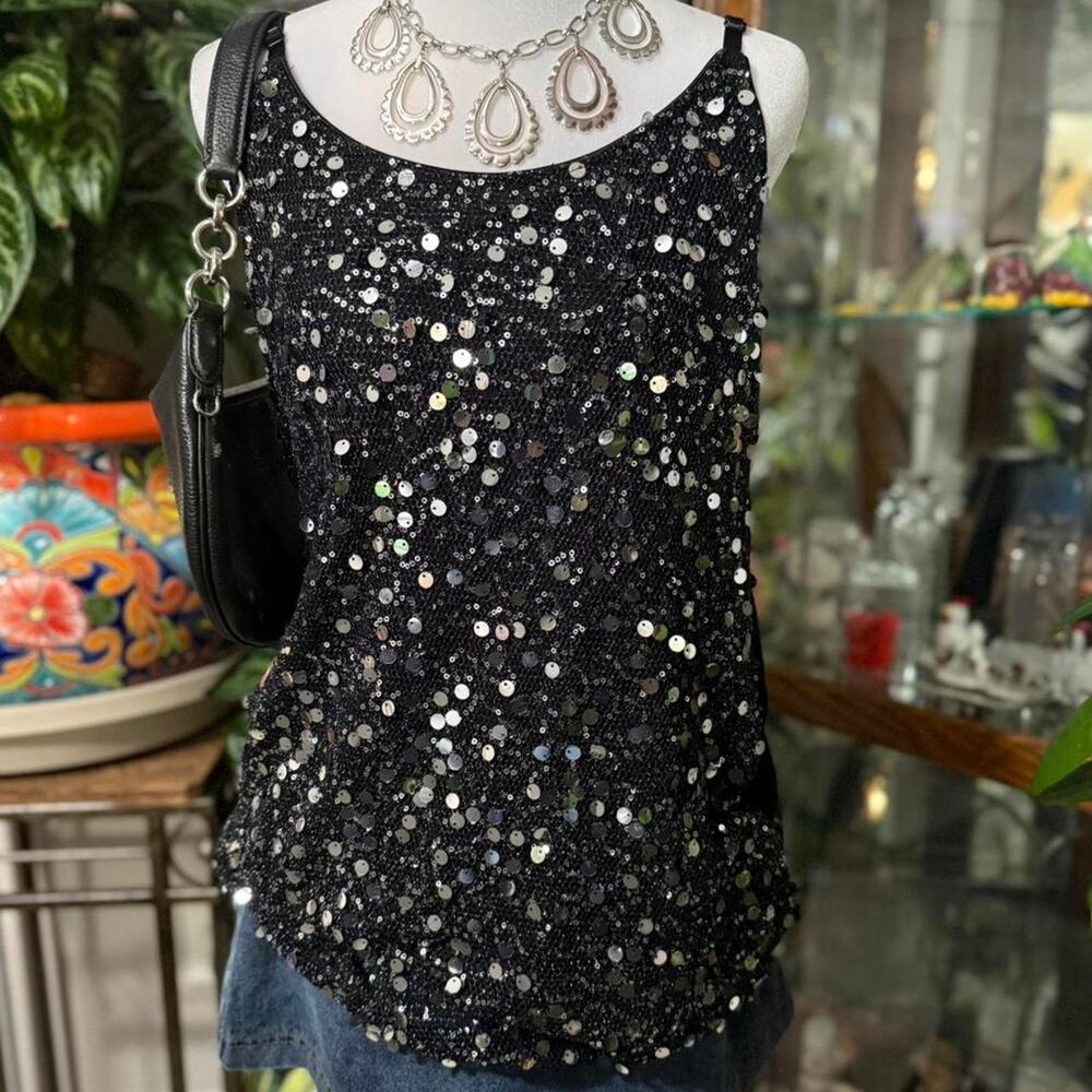 Rue 21 black sequin tank